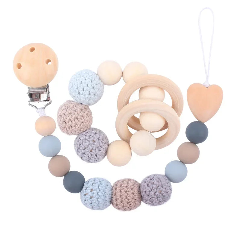 Beißring und Schnullerkette Klara